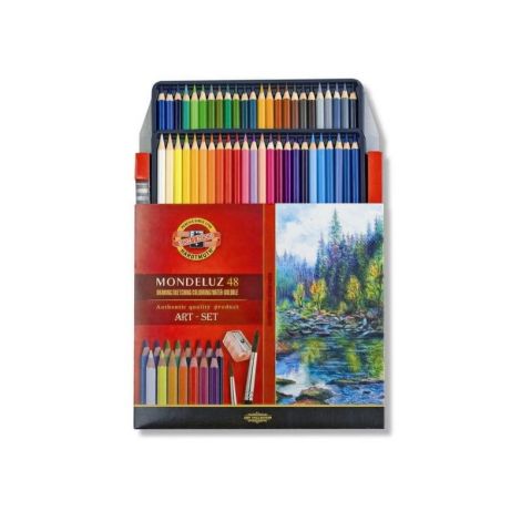Kredki akwarelowe Koh-i-Noor Mondeluz, 48 kolorów + temperówka - 2