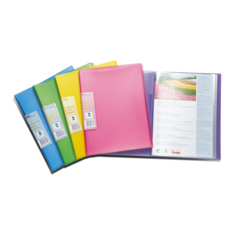 Album ofertowy Pentel Vivid A4/30 kieszeni, Różowy