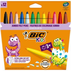 Pisaki Bic Kids Visacolor XL Jumbo, 12 kolorów