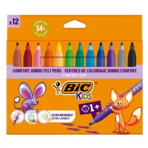 Pisaki Bic Kids Comfort Jumbo, 12 kolorów