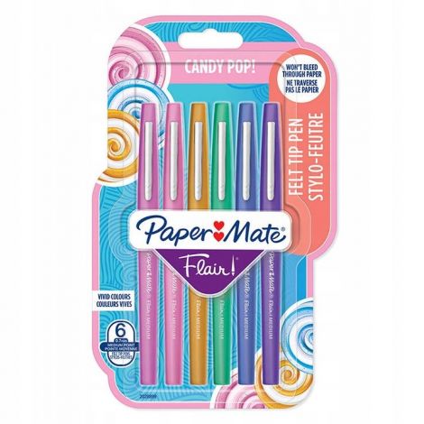 Pisaki Paper Mate Flair Candy Pop 6 kolorów