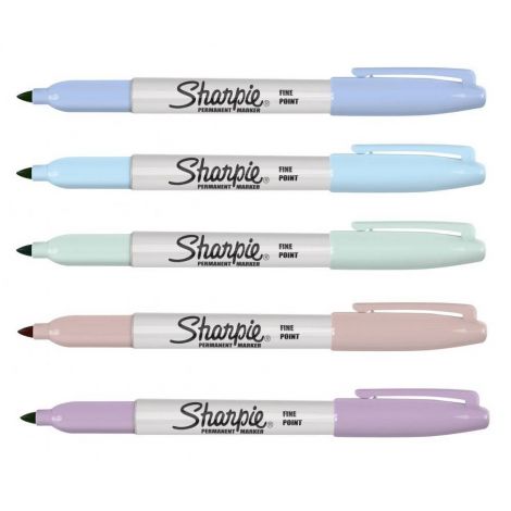 Markery permanentne Sharpie Fine, 5 kolorów Pastel - 2