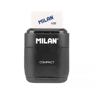 Temperówka+Gumka Milan Compact, Czarna