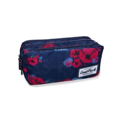 Piórnik saszetka Coolpack 3 zamki, Red Poppy