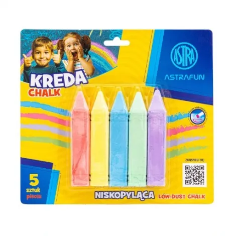 Kreda Astra Kształty Kredki, 5 kolorów