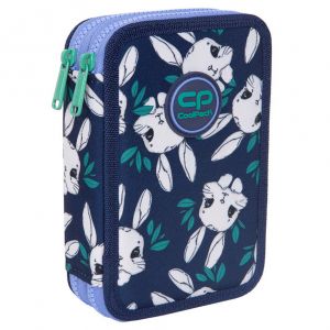 Piórnik składany Coolpack Jumper 2k, Bunnyland z wyposażeniem