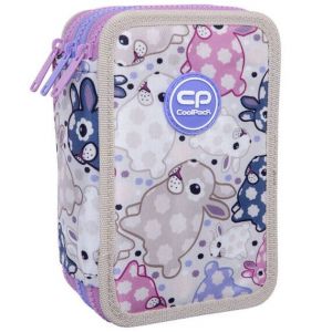 Piórnik składany Coolpack Jumper 3k, White Bunny z wyposażeniem