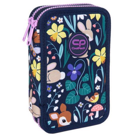 Piórnik składany Coolpack Jumper 2k, Oh My Deer z wyposażeniem
