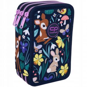 Piórnik składany Coolpack Jumper 3k, Oh My Deer z wyposażeniem