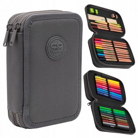 Piórnik składany Coolpack Jumper 2k, Rpet Gray z wyposażeniem - 2