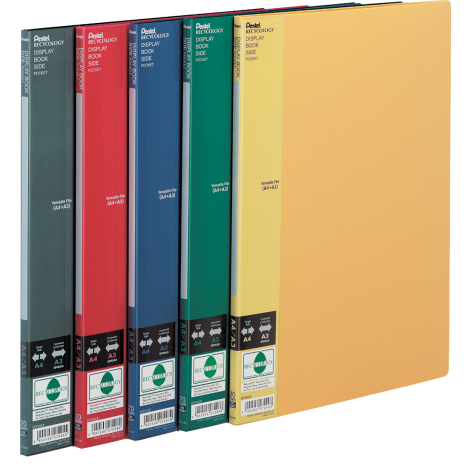 Album ofertowy Pentel Side A4/A3/20 kieszeni, Niebieski