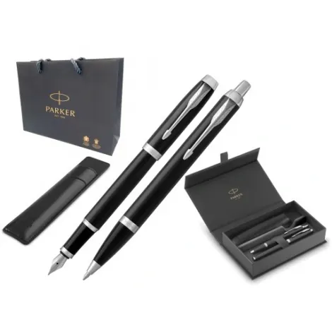 Zestaw Parker IM Black CT, Pióro wieczne + Długopis + Etui na długopisy - 2