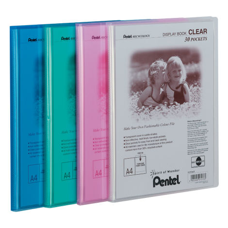 Album ofertowy Pentel Clear A4/30 koszulek, Niebieski