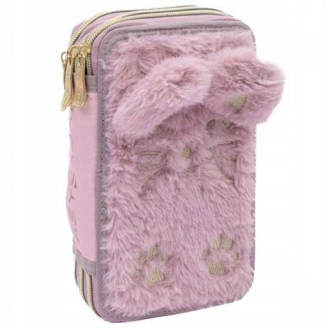 Piórnik składany 3k Astra Astrabag Fluffy Kitty z wyposażeniem