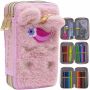 Piórnik składany 3k Astra Astrabag Fluffy Unicorn z wyposażeniem - 3