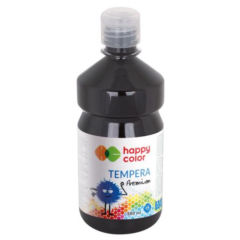 Farba Tempera Happy Color Premium 500ml, Czarna