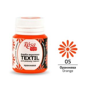 Farba do tkanin Koh-i-Noor Rosa 20ml Pomarańczowy/Orange