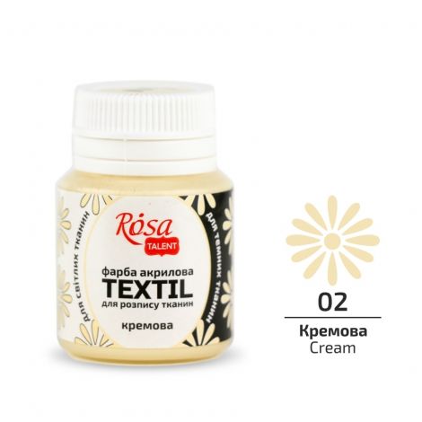 Farba do tkanin Koh-i-Noor Rosa 20ml Kremowy/Cream