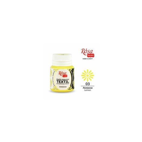 Farba do tkanin Koh-i-Noor Rosa 20ml Żółty cytrynowy/Lemon