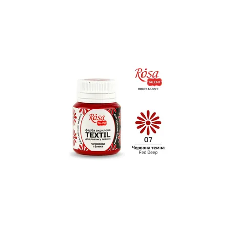 Farba do tkanin Koh-i-Noor Rosa 20ml Czerwony/Red Deep