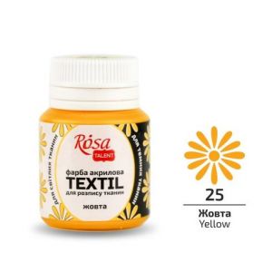 Farba do tkanin Koh-i-Noor Rosa 20ml Żółty/Yellow