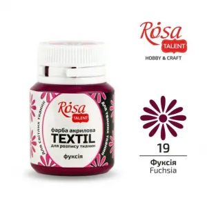 Farba do tkanin Koh-i-Noor Rosa 20ml Różówy c./Fuchsia