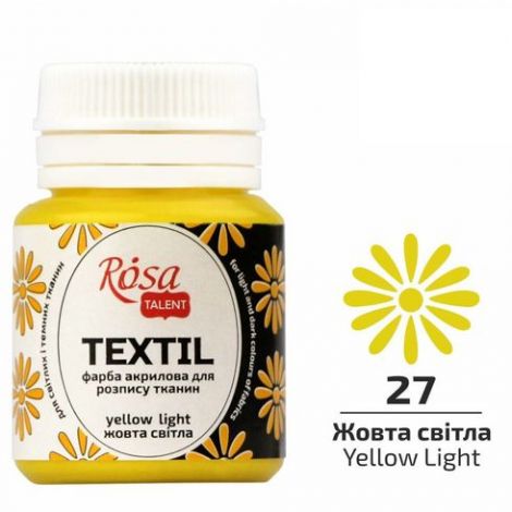 Farba do tkanin Koh-i-Noor Rosa 20ml Żółty j./Yellow Light