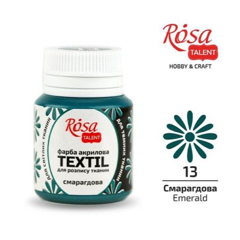 Farba do tkanin Koh-i-Noor Rosa 20ml Turkusowy/Emerald