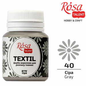 Farba do tkanin Koh-i-Noor Rosa 20ml Szary/Gray