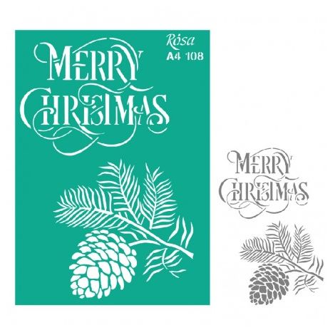 Szablon Koh-i-Noor Rosa Merry Christmas, 21x29.7cm