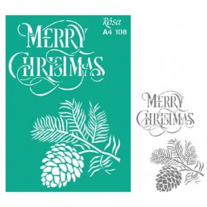 Szablon Koh-i-Noor Rosa Merry Christmas, 21x29.7cm