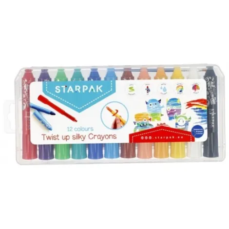 Kredki pastele olejne Starpak w sztyfcie wykręcane, 12kol