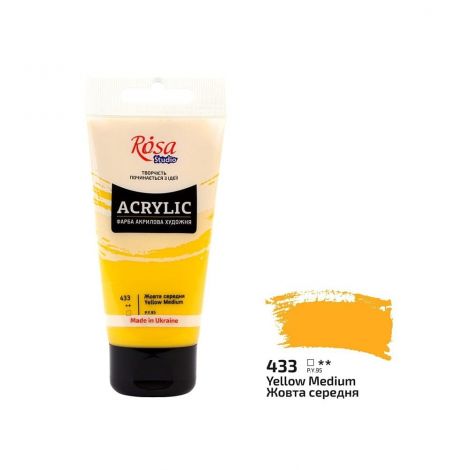 Farba akrylowa Koh-i-Noor Rosa 75ml Żółta/Yellow medium