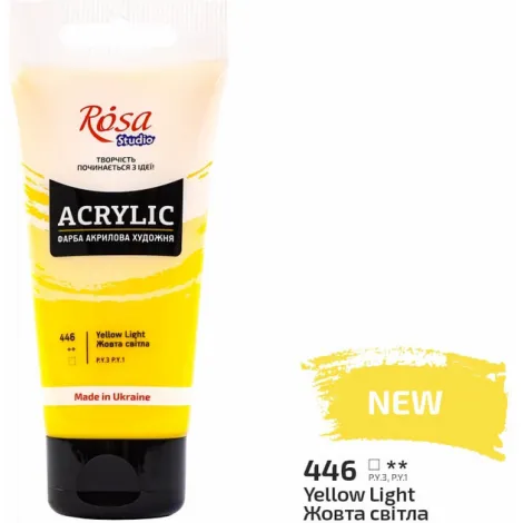 Farba akrylowa Koh-i-Noor Rosa 75ml Żółta/Yellow light