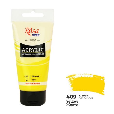 Farba akrylowa Koh-i-Noor Rosa 75ml Żółta/Yellow