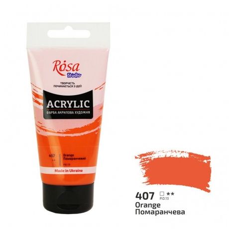 Farba akrylowa Koh-i-Noor Rosa 75ml Pomarańczowa/Orange
