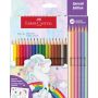 Kredki ołówkowe Faber-Castell Unicorn sześciokątne, 24 kolory - 2