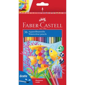 Kredki akwarelowe Faber-Castell Rybka, 36 kolorów