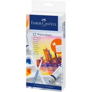 Farby akwarelowe Faber-Castell Creative Studio, 12 kolorów x 9ml