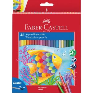 Kredki akwarelowe Faber-Castell Rybka, 48 kolorów