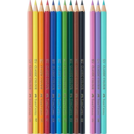 Kredki ołówkowe Faber-Castell Unicorn sześciokątne, 13 kolorów - 2