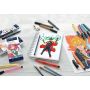 Zestaw pisaków pędzelkowych Faber-Castrell Pitt Artist Pen Manga Shojo, 6 kolorów - 4