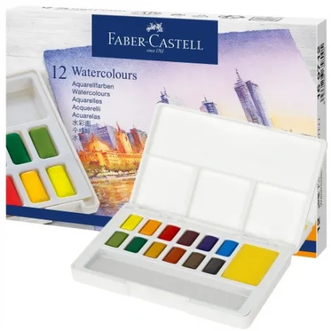Farby akwarelowe Faber-Castell Creative Studio w kostkach, 12 kolorów - 2