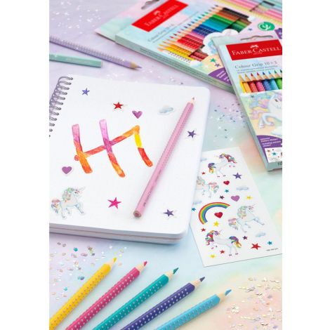 Kredki ołówkowe Faber-Castell Unicorn trójkątne, 13 kolorów - 2