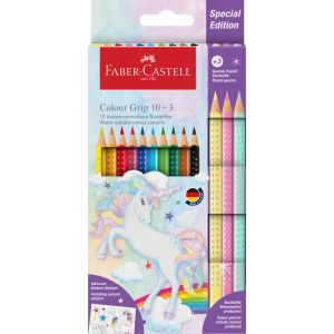 Kredki ołówkowe Faber-Castell Unicorn trójkątne, 13 kolorów