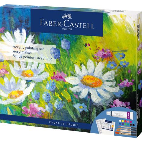 Zestaw artystyczny Faber-Castell Creative Studio Akrylowy, 18 elementów