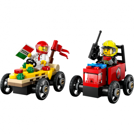 LEGO City 60458 Zestaw wyścigówek: Pizza kontra wóz strażacki - 2