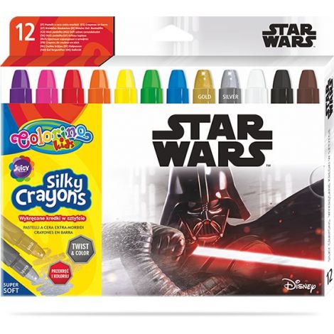 Kredki żelowe Colorino w sztyfcie wykręcane Star Wars, 12kol