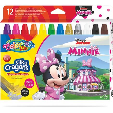 Kredki żelowe Colorino w sztyfcie wykręcane Myszka Minnie, 12kol
