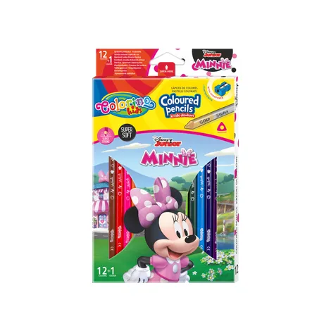 Kredki ołówkowe Colorino Disney Myszka Minnie trójkątne, 13kol